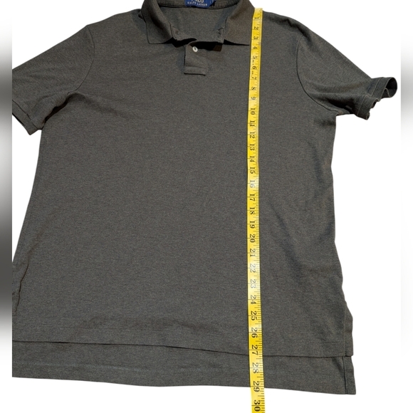Polo Ralph Lauren Short Sleeve Cotton Polo Shirt Large Olive Hunter Green Preppy - Picture 6 of 7